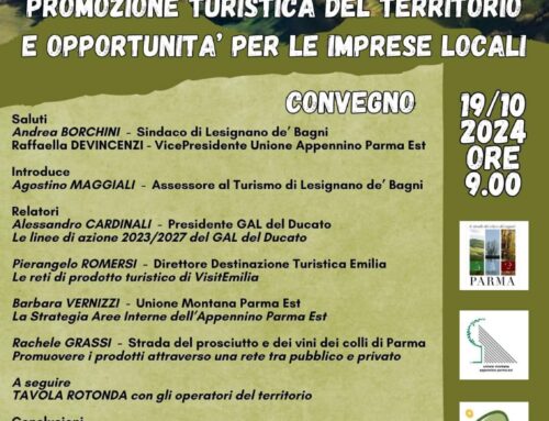 GAL del DUCATO al Convegno “Promozione turistica del territorio e opportunità per le imprese locali” – Lesignano dè Bagni 19 ottobre 2024